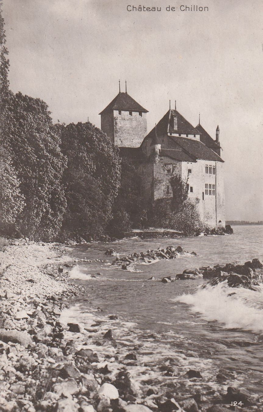Ansichtskarten: AK Château de Chillon - gel. 15.1.1912 – Gebraucht aus Fribourg von schnalla92