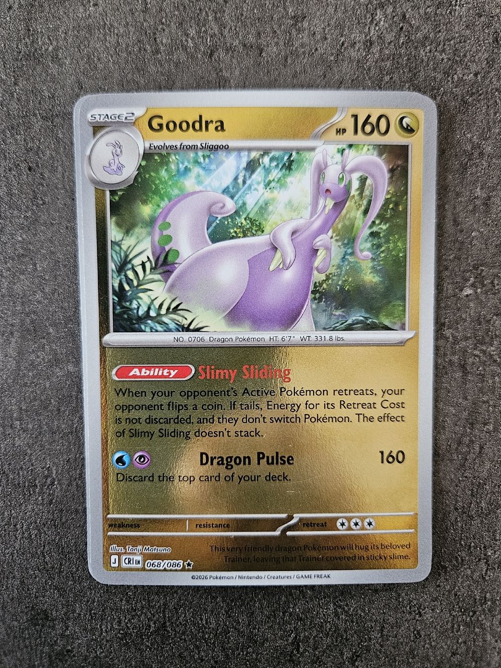 Pokémon Sammelbilder & Trading cards: Goodra CRI EN 068/086 – Neu (gemäss Beschreibung) aus Aarau von san_pb85