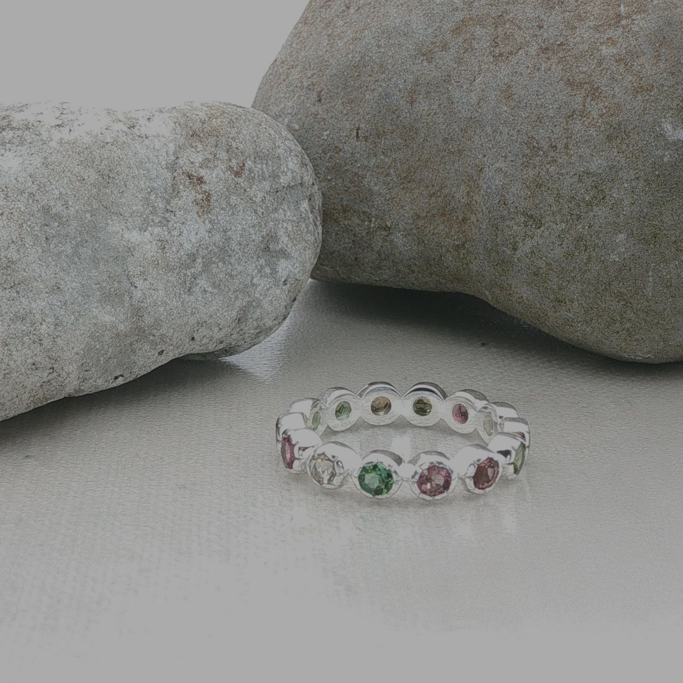 Olga Ribler Anelli: Ring 925 Sterling Silber mit Turmalinen Grösse 55 – Nuovo (secondo la descrizione) da Luzern venduto da Schmuckoutlet 2