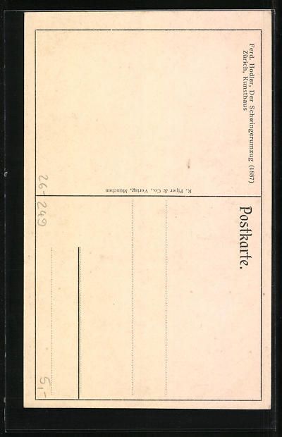 Cartoline postali: Ferdinand Hodler: Der Schwingerumzug, mi – Usato da Berlin venduto da bartko-reher 1