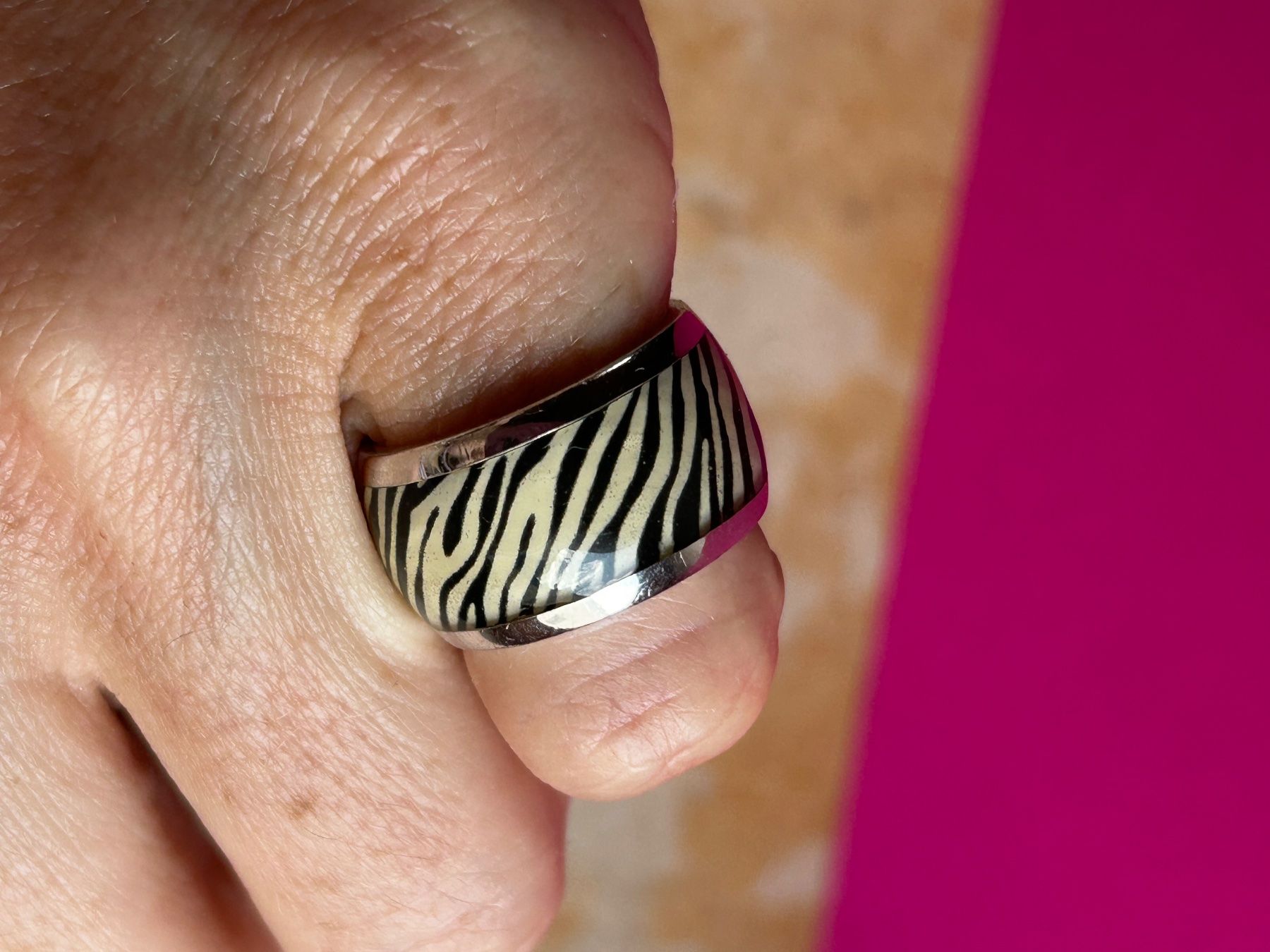 Ringe: Silberring Zebra (52) – Gebraucht aus Dittingen von Bijoubelle