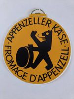 APPENZELLER KÄSE Vintage Sticker Abziehbild orange