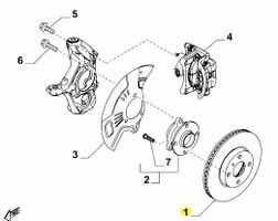 Bremsscheibe vorne Fiat/Abarth 124 Spider 6000615653