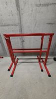2x Metall Arbeitsbock / Werkstattbock rot, stabil