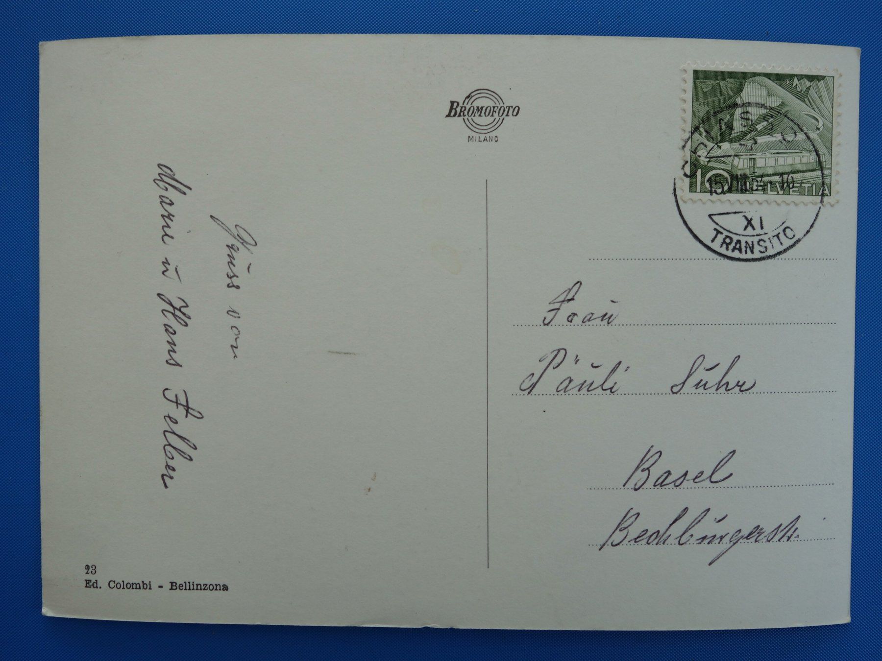 Cartoline postali: CHIASSO - GESAMTANSICHT - 1954 – Usato da Ibach venduto da Ibanto 1