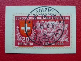 1939, 220.Ab Abart: Stark verschobener ROTDRUCK! von LUGANO
