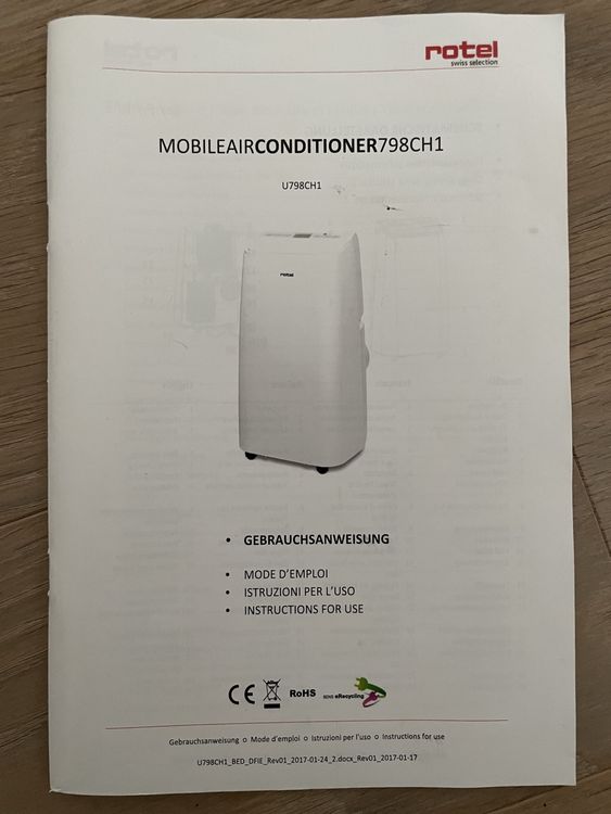 Klimaanlage / Klimagerät Rotel U798CH1 zu verkaufen (Gebraucht) in ...