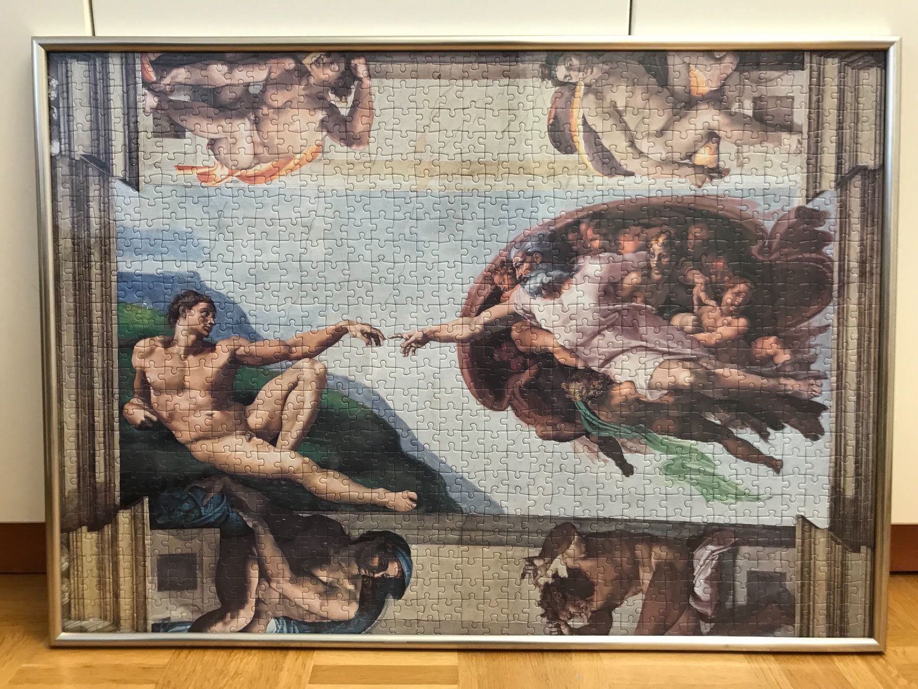 Poster & Bilder: 1000 Puzzle - Michelangelo inkl. Rahmen – Gebraucht aus Siebnen von Arko27