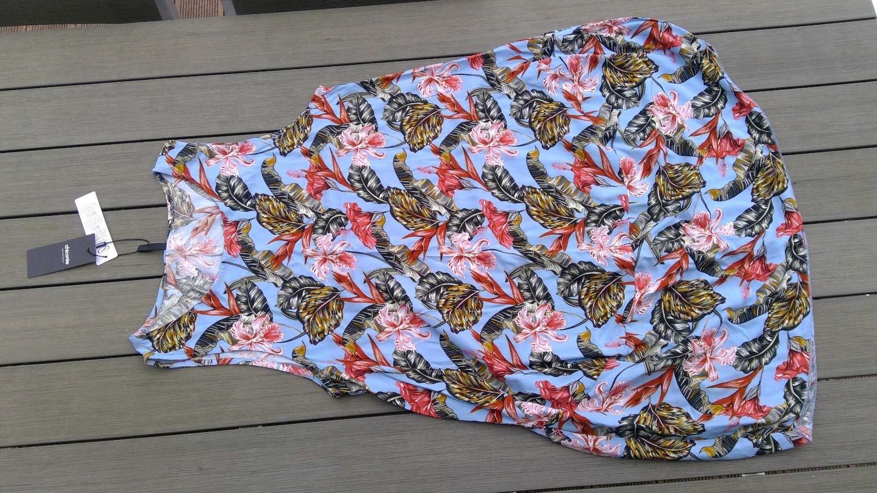 Vestiti: Robe ballon bleu clair à fleurs, taille M/L, viscose, NEUF – Nuovo e nell'imballaggio originale da Agiez venduto da chouchanelle 4