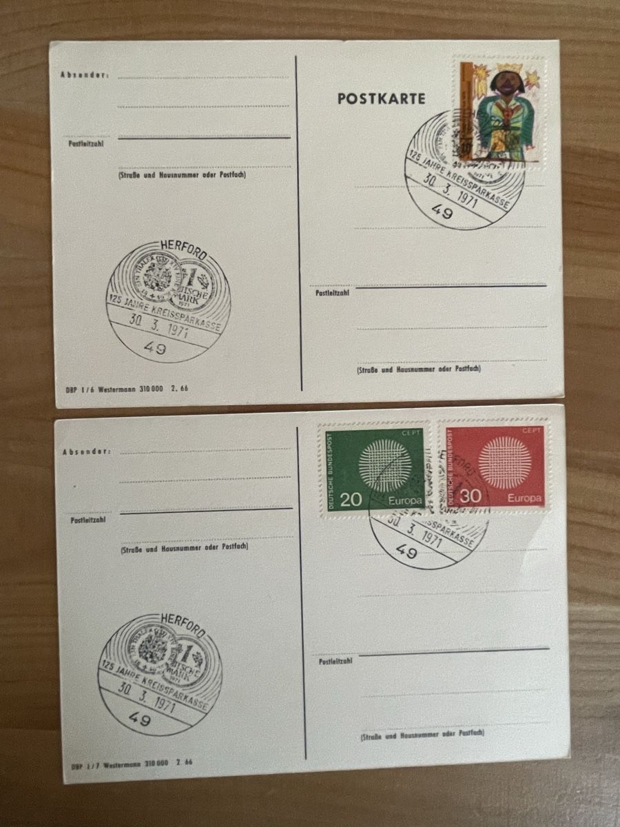Ansichtskarten: 2 AK von Post Braunschweig & Hannover – Gebraucht aus Rümlang von Kartenpost1 2