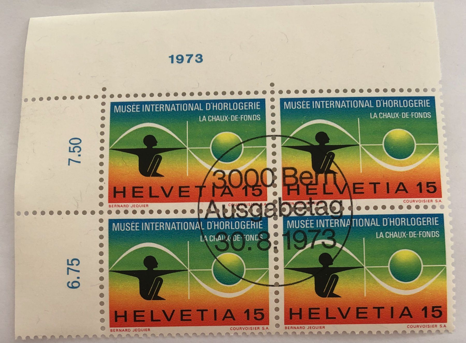 Alle Briefmarken: CH 4 er Block mit Vollstempel    – Gebraucht aus Aarau von Billa007