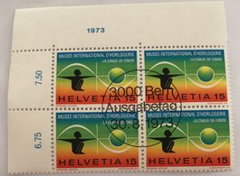 CH 4 er Block mit Vollstempel   