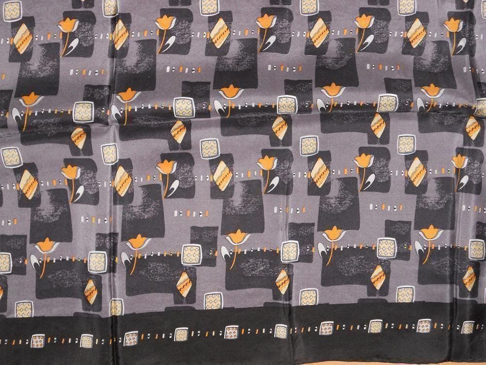 Foulard & Sciarpe: Neu: GiADA Seidentuch - schwarz/grau/orange gemustert – Nuovo (secondo la descrizione) da Uznach venduto da Laeuffer 1