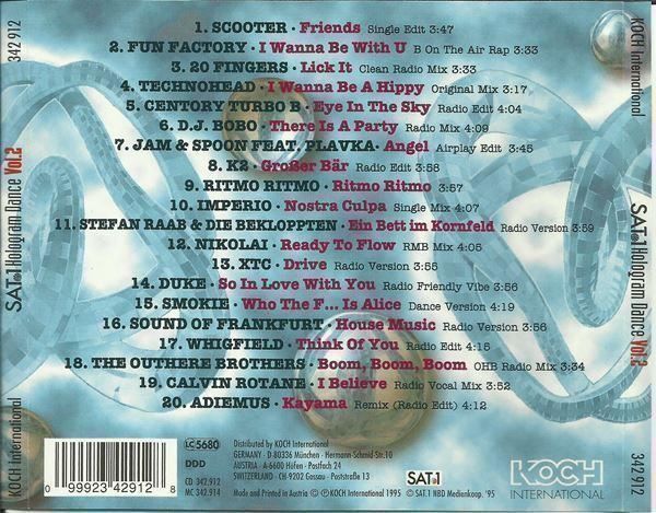 CD: Hologram Dance Sat 1 Vol.2 CD – Usato da St. Margarethen TG venduto da ursk10 1