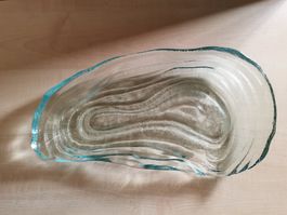 Glas-/Fruchtschale in Muschelform