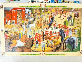 Puzzle observation et poster - 200 pièces - Equitation