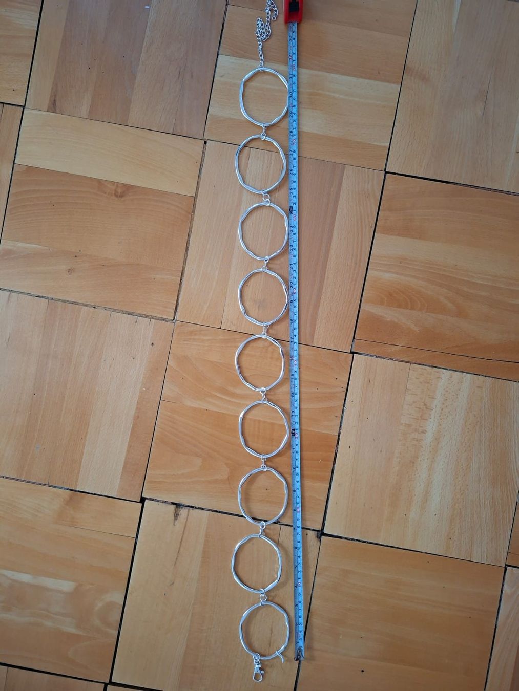 Cinture: Silberner Circles Metallgürtel – Usato da Lausanne venduto da bon_cv2n 1