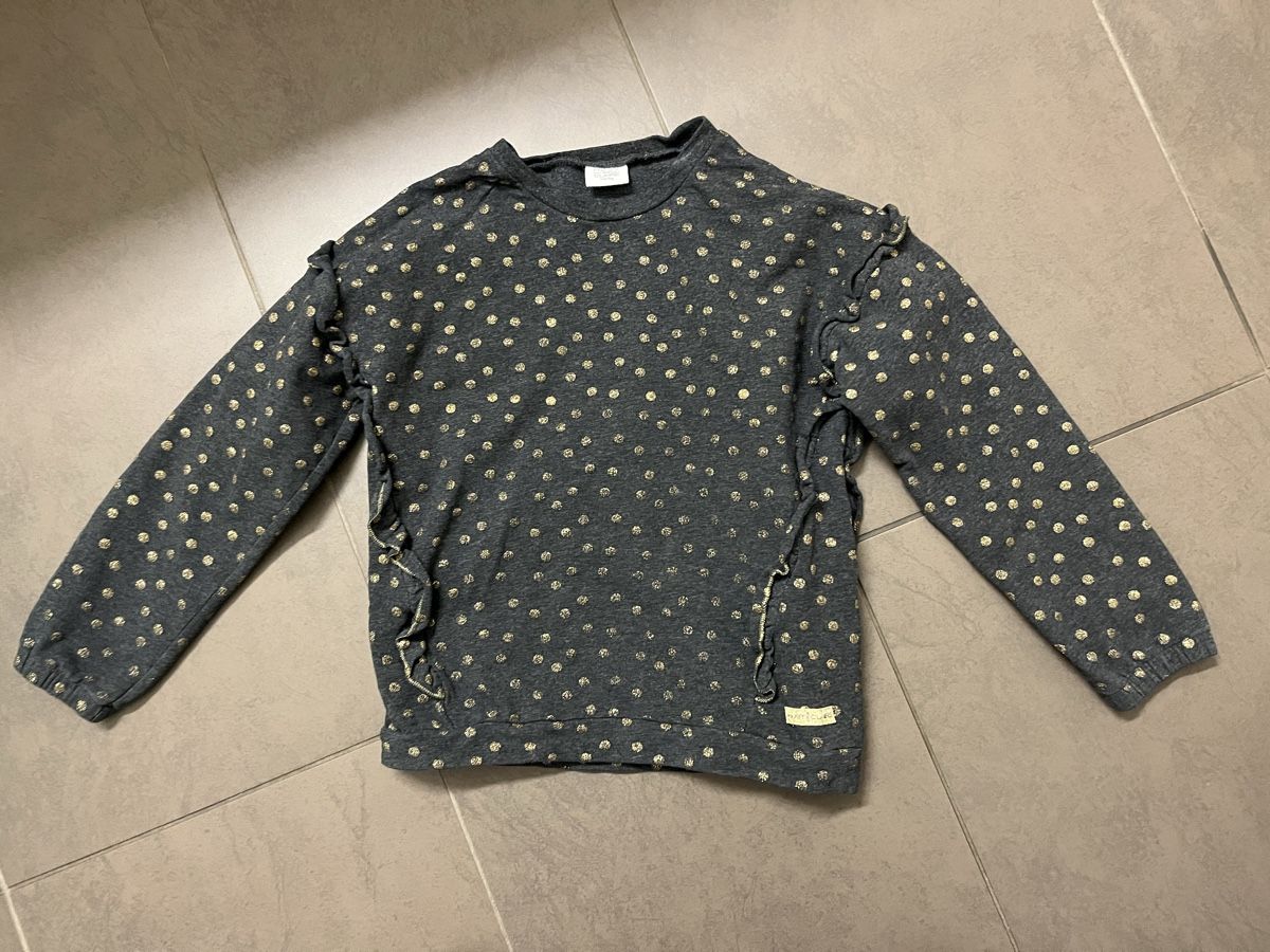 Hust & Claire Maglioni & Felpe: Hust & Clair Pullover grau mit goldenen Punkten 116 – Usato da Zürich venduto da Gabi_78