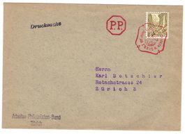 Lettre de Zürich cachet S240 pour Zürich le 3.III.43