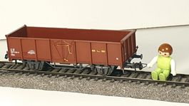 1 Roco H0 Hochbordwagen der BLS,selten gefahren. Mit OK.
