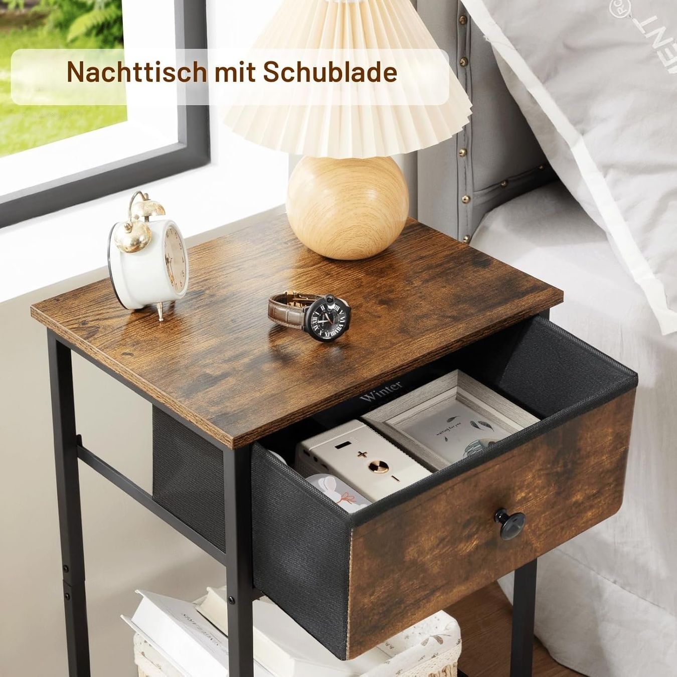 Comodini: Nachttisch 2er Set mit Schubladen Nachtkommode Holz – Nuovo e nell'imballaggio originale da Schaffhausen venduto da tra_6j5m 7