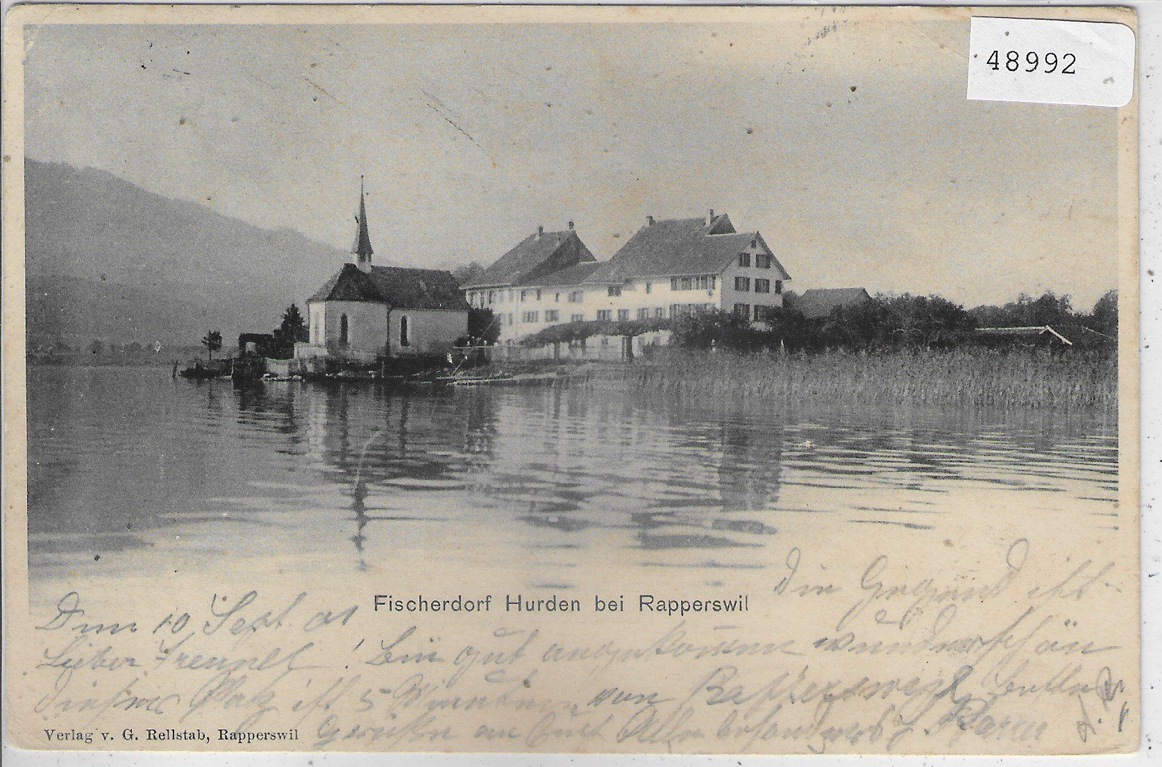 Ansichtskarten: Fischerdorf Hurden bei Rapperswil – Gebraucht aus Ettingen von Kartenplanet