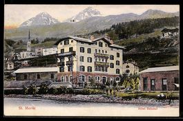 St. Moritz, Hotel Bahnhof in der Aussena