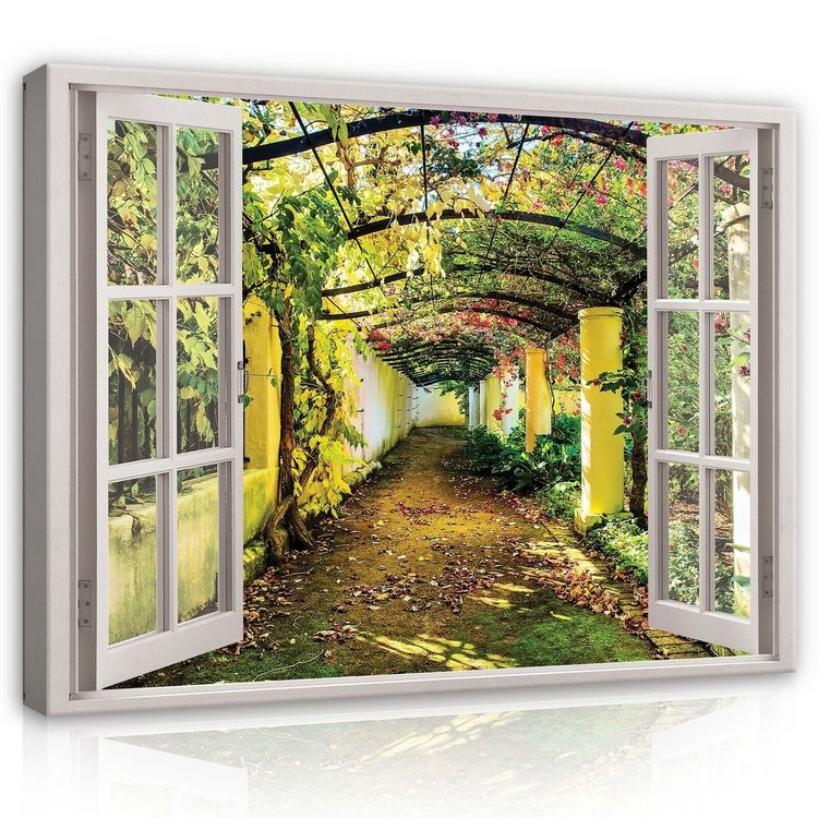 Leinwand 120x80cm Leinwandbild Bilder Wandbilder Fenster (Neu und