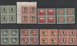 Lot Pro Juventute Viererblocks 1925-1930 **