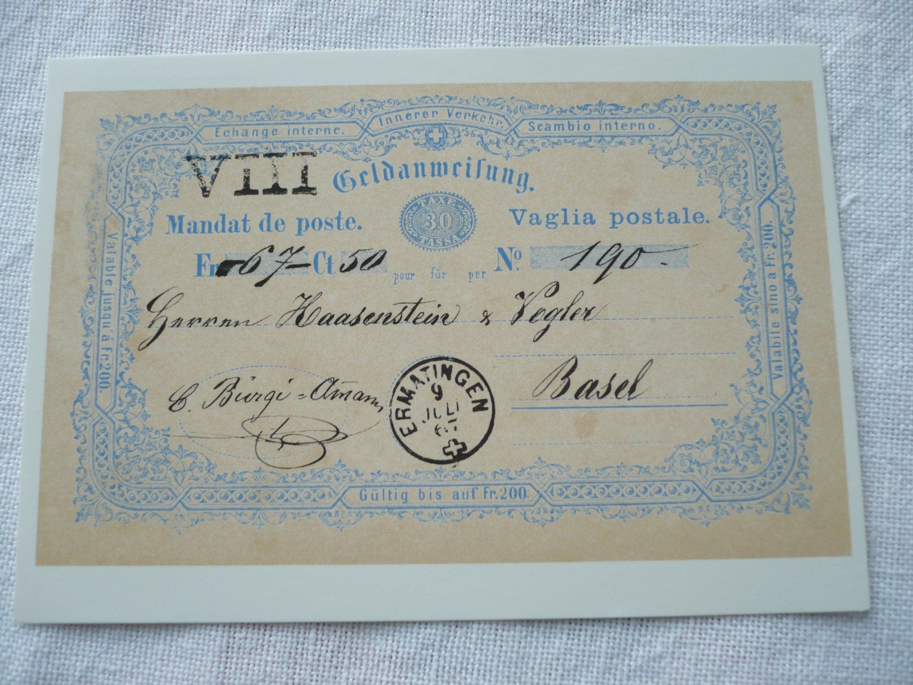 Alle Briefmarken: 1994 Bildpostkarte GABRA 94 ET – Gebraucht aus Zürich von saltandpepper008