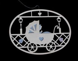 Fensterbild Kinderwagen