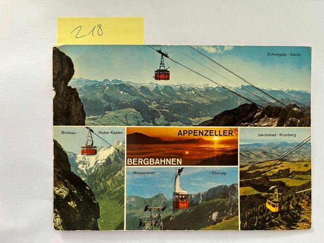 Ansichtskarten: Ansichtskarten Set Appenzeller Bergbahnen; 1971 – Gebraucht aus Niederwil AG von dahu75