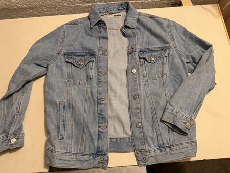 Jeansjacke Topshop Moto hellblau Grösse 36 