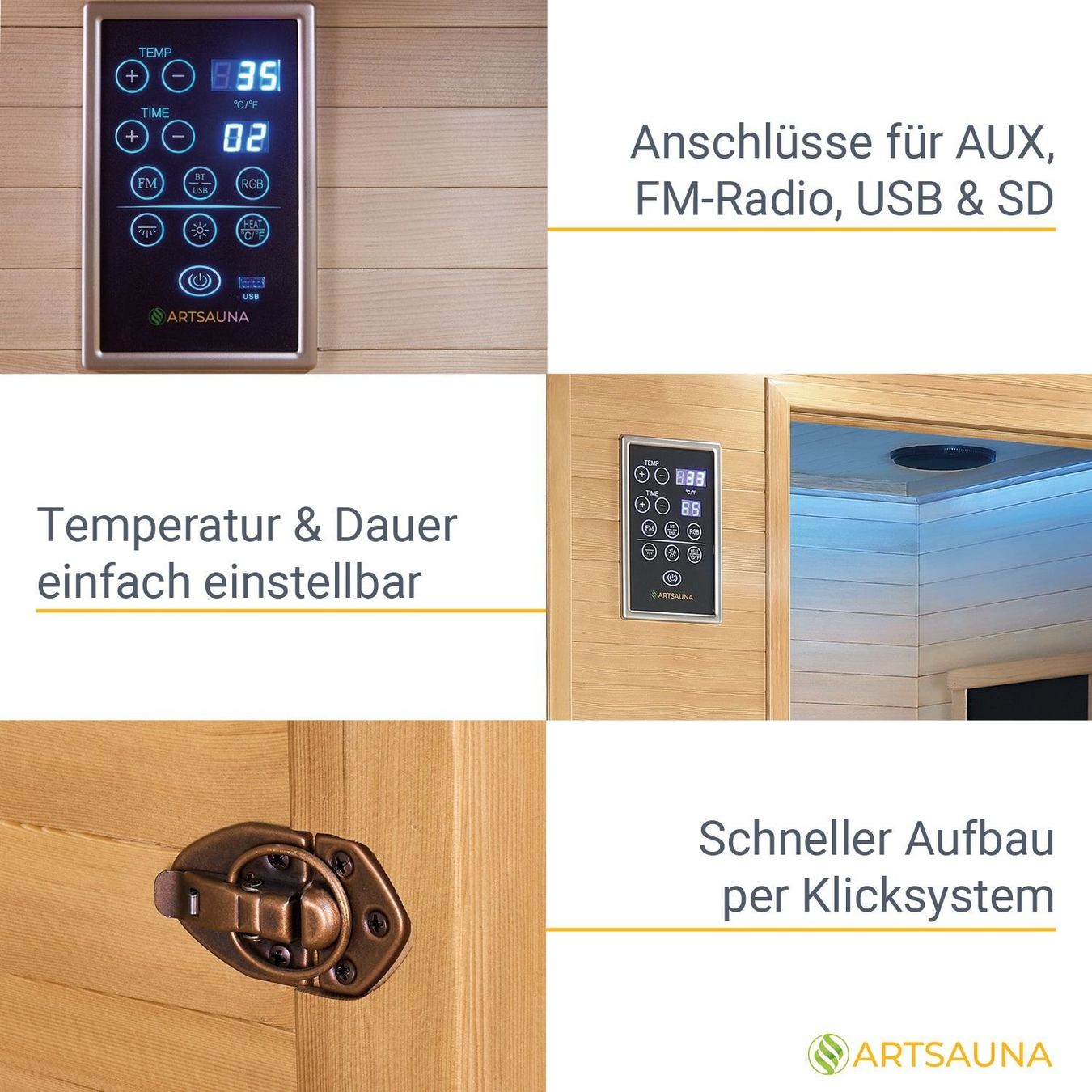 Sauna & Accessori: 30652 Infrarotkabine COMO Triplex-Heizsystem Sauna – Nuovo e nell'imballaggio originale da Wallenwil venduto da toesstal-vertrieb 4