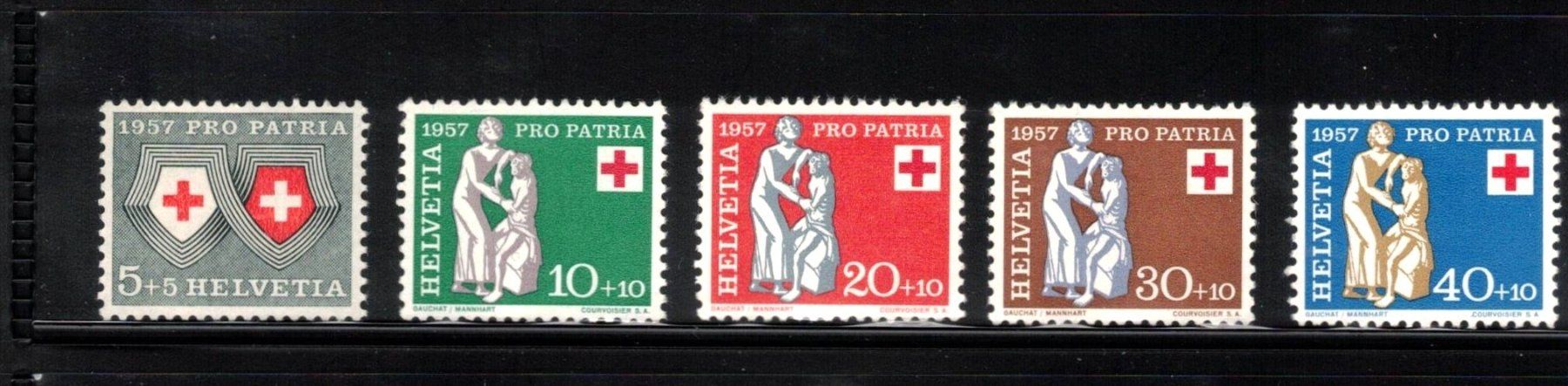 Tutti i francobolli: Pro Patria 1957  Wappen + Sinnbild *** – Nuovo (secondo la descrizione) da Rheinau venduto da loxis