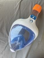 Masque de snorkeling Tribord blanc bleu utilisé