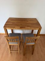 Bartisch aus Holz mit 2 Barhockern + GRATIS Couchtisch