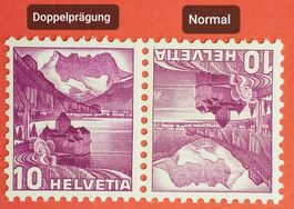 MA83) 33z DP,  Kehrdruck Doppelprägung postfrisch Kt. 250.-