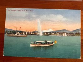 Postkarte Schiff Genf und Mont-Blanc ca.1900 ungelaufn(P257)