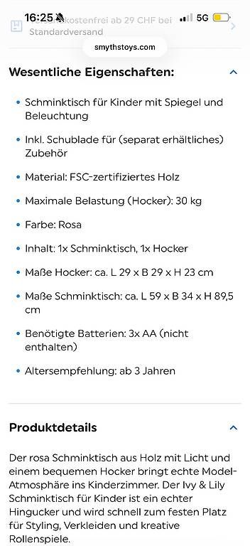 Tavoli da trucco: Kinder Schminktisch mit Licht – Usato da Aarwangen venduto da Alarmsysteme24 1