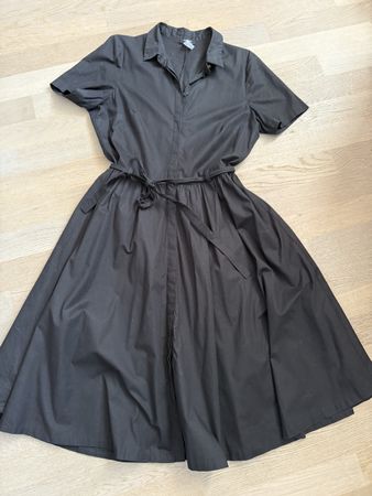 Hemdenkleid La Redoute schwarz mit Taillenband