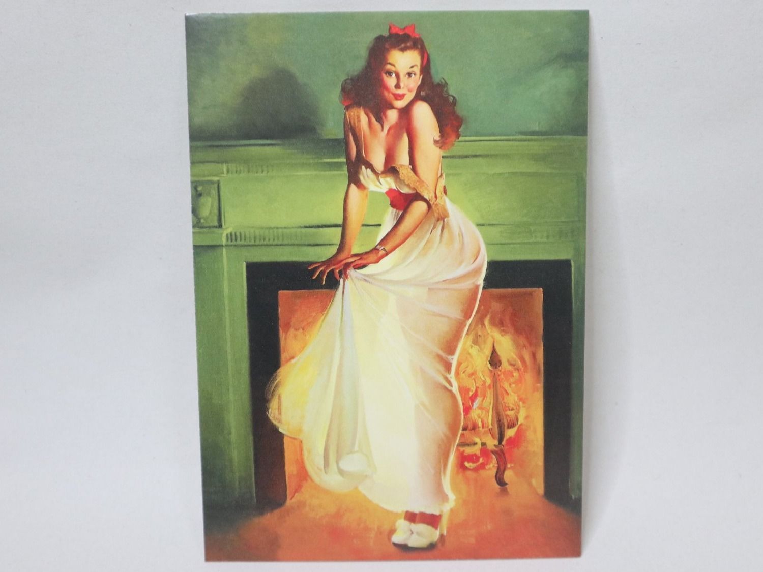 Ansichtskarten: AK Pin-Up Elvgren Kamin Ansichtskarte – Neu (gemäss Beschreibung) aus Eschenbach SG von Astalavista