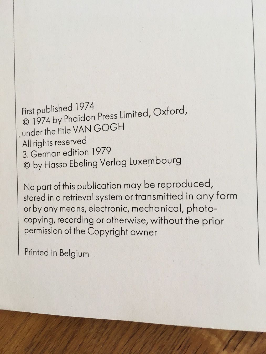 Bücher: Van Gogh – Bildband 1979 im Grossformat – Gebraucht aus Berneck von rye7778 3