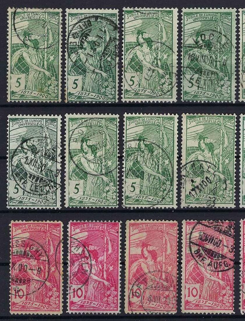 Tutti i francobolli: 1900 U.P.U. gute und saubere Werte gest. – Usato da Hitzkirch venduto da walti1959 1