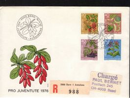 1976 Pro Juventute R-Brief nach Basel