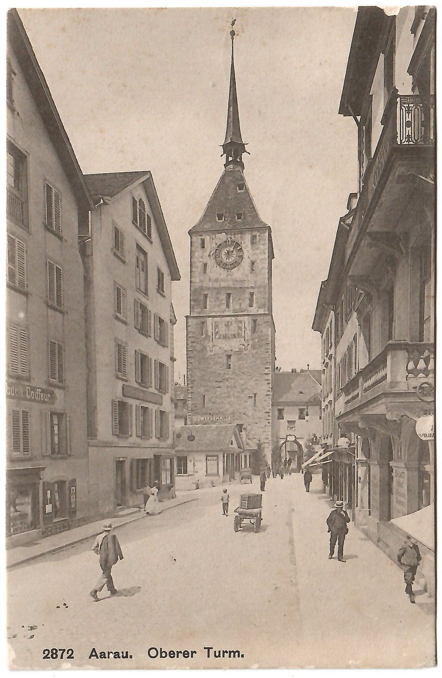 Cartoline postali: Ansichtskarte  Aarau,  Oberer Turm – Usato da Kerns venduto da etma3