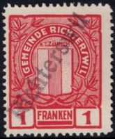 1 Franken Fiskalmarke von der Gemeinde RICHTERSWIL