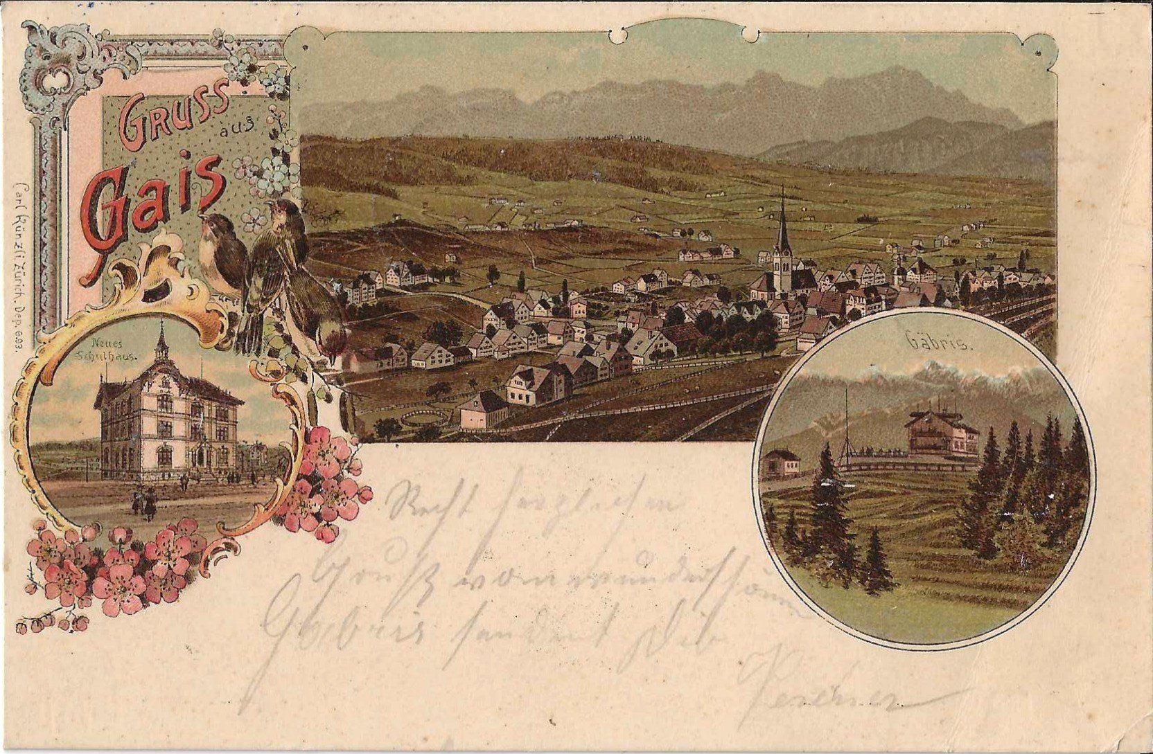 Cartes postales: Karte Gais1898 – D'occasion à Zürich par Philacat11