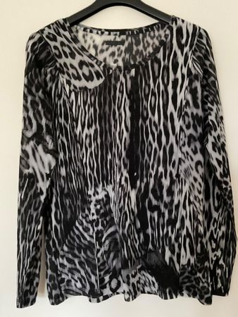 Annette Görtz leichter Stretch Blusen-Shirt Gr L NEU