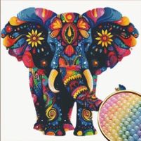 Perlen-Stickerei-DIY-Elefant-Blumen--kreativ-Bild-Perlen